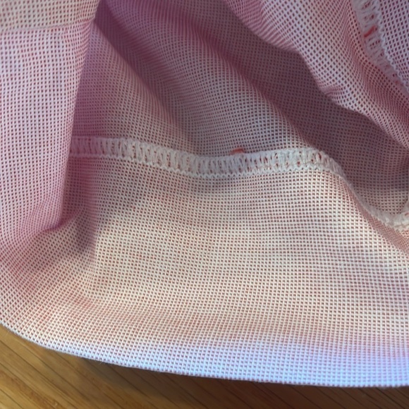 Sz 32 Brax Mia Turn Up peachy pink micro checked straight  leg zippered pants - Picture 15 of 16